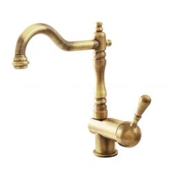 Mitigeur évier rétro basse pression en laiton bronze H. 25,6 cm