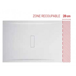 Receveur de douche blanc ultraplat recoupable NOVELLINI CUSTOM 120x70 cm - H 3,5 cm