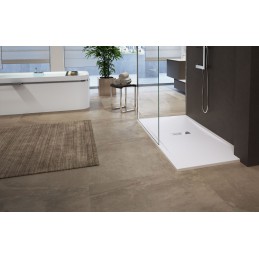 Receveur de douche blanc ultraplat recoupable NOVELLINI CUSTOM 120x90 cm - H 3,5 cm