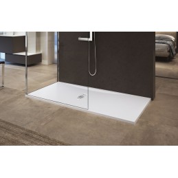 Receveur de douche blanc ultraplat recoupable NOVELLINI CUSTOM 120x100 cm - H 3,5 cm