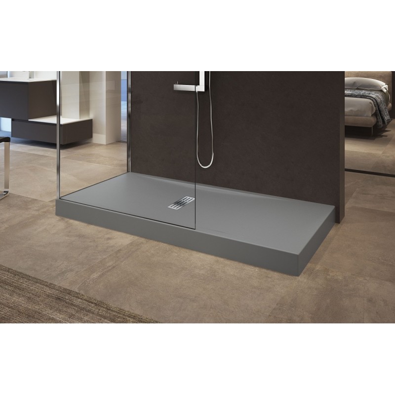 Receveur de douche gris NOVELLINI CUSTOM 140x90 cm - H 12 cm