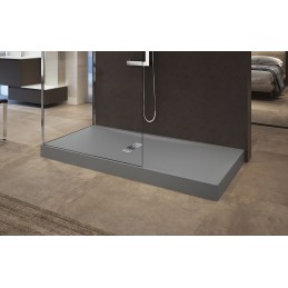 Grand receveur de douche gris NOVELLINI CUSTOM 180x90 cm - H 12 cm