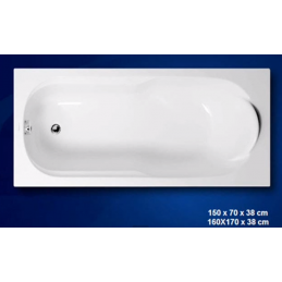 Baignoire acrylique NYMFARA 150 150x70 x38cm