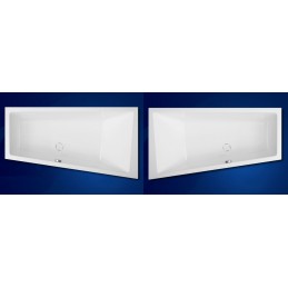 Baignoire d'angle gauche acrylique CAVASUE 160x90 x45 cm