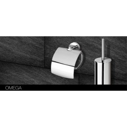 Dérouleur papier toilette OMEGA laiton chromé 14,5x15,5x9 cm