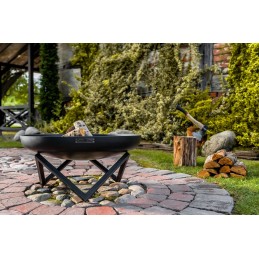 Brasero de jardin SANTIAGO en acier 80 cm