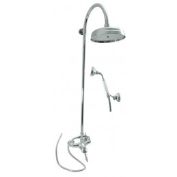 Colonne de douche LABE avec douchette laiton chromé et poignée en céramique H.111cm