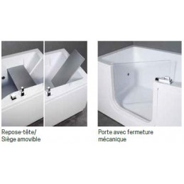 Baignoire à porte droite NOVELLINI IRIS 160x70 cm