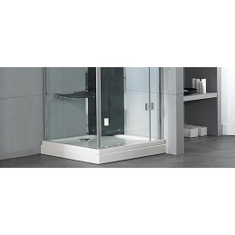 Receveur de douche rectangulaire RIHO DAVOS 271 80x90x4,5 cm, avec pieds et tablier
