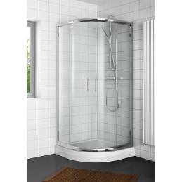 Receveur de douche acrylique quadrant  RIHO DAVOS 281 90x90x4,5 cm avec pieds et tablier