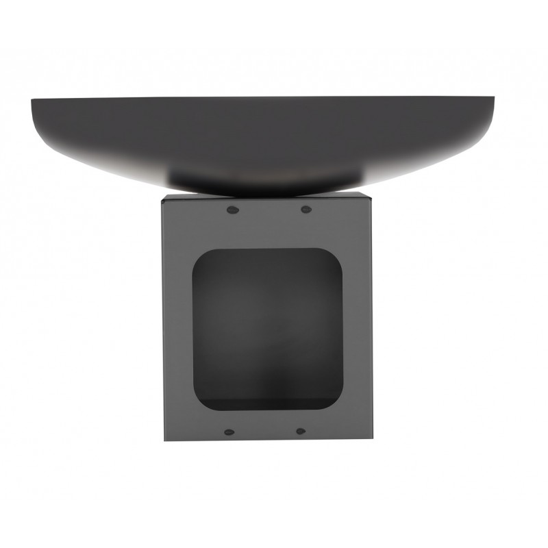 Brasero de jardin TONO 70 cm avec range bois en acier