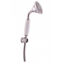 Set de douche complet RETRO avec flexible de 150 cm et support fixe en laiton chromé