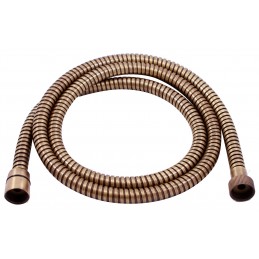 Set de douche complet RETRO avec flexible de 150 cm et support fixe en laiton bronze