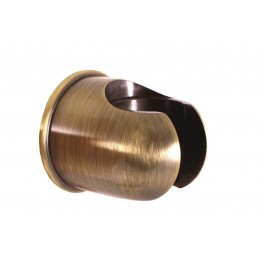 Set de douche complet RETRO avec flexible de 150 cm et support fixe en laiton bronze