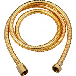 Set de douche complet RETRO avec flexible de 150 cm et support fixe en laiton doré