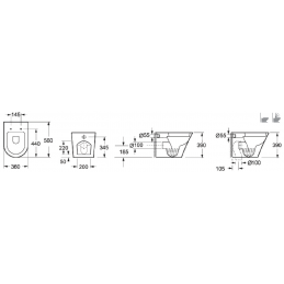 Cuvette WC à poser SORRENTO - avec abattant à frein de chute
