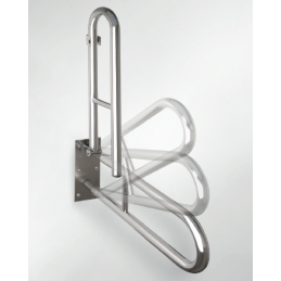 Barre d'appui relevable en forme U HELP avec support papier toilette