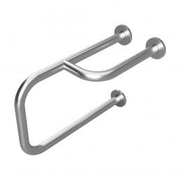 Barre de maintien avec porte serviette d'angle droite HELP 23,5x38x51,6 cm