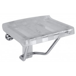 Siège de douche escamotable transparent HELP 55,5x38x46 cm