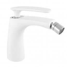 Mitigeur bidet TIGRIS laiton chromé blanc et embout orientable