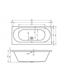 Baignoire acrylique RIHO CAROLINA 180x80 cm