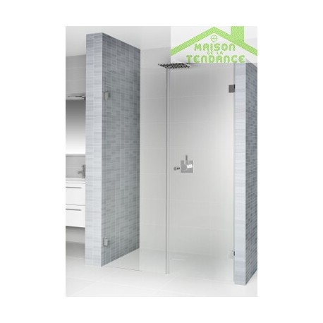 Porte battante de douche universelle RIHO SCANDIC S102 en verre clair