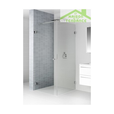 Porte battante de douche universelle RIHO SCANDIC S201 en verre clair
