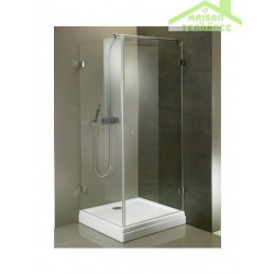 Porte battante de douche universelle RIHO SCANDIC S201 en verre clair