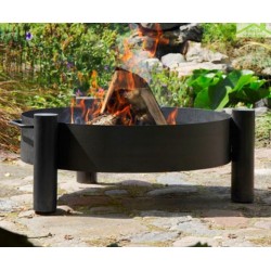 Grille acier noir sur trépied + Brasero de jardin HAITI