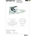 Porte brosse à dents BETA en chrome 105x55x85 mm