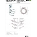 Support sèche-cheveux spiral mural BETA en laiton chromé 10 x18,5 x12,5 cm