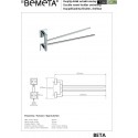 Porte-serviettes double pivotant BETA en laiton chromé 42x 16,5x 37 cm