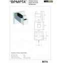 Patère carrée en chrome BETA 5,5cmx x5,5cm x 5cm