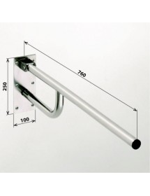 Barre d'appui relevable HELP en acier inoxydable 76x25x10cm