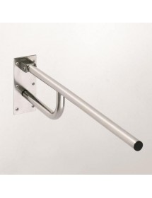 Barre d'appui relevable HELP en acier brossé 76x25x10cm