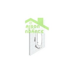Cloison d'urinoir RIHO SCANDIC URINAL WALL 34x100 cm en verre imprimé