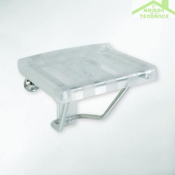 Siège de douche mural transparent HELP 38x33x30cm