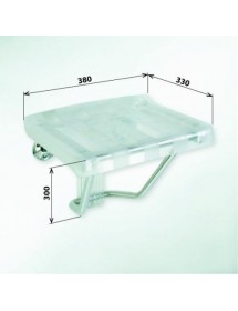 Siège de douche transparent 38x33x30cm