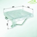 Siège de douche mural transparent HELP 38x33x30cm
