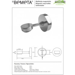 Porte-savon magnétique OMEGA en chrome 1,0x7,0x5,5cm Porte-savon magnétique OMEGA en chrome 1,0x7,0x5,5cm