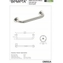 Barre de maintien OMEGA en chrome 50,5x5x7,5cm