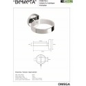 Support sèche-cheveux mural OMEGA laiton chromé 8x5,5x10 cm