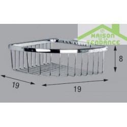 Porte-savon d'angle, panier détachable NOVELLINI en laiton chromé Porte-savon d'angle, panier détachable NOVELLINI en laiton chromé