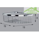 Porte-savon d'angle, panier détachable NOVELLINI en laiton chromé
