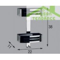 Porte-savon double, panier à deux lucarnes NOVELLINI en métal chromé