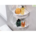 Porte-savon d'angle double, panier à deux lucarnes NOVELLINI en métal chromé