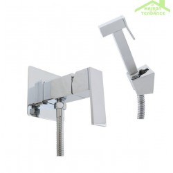 Mitigeur bidet, toilettes encastrable LOIRA laiton chromé avec douchette