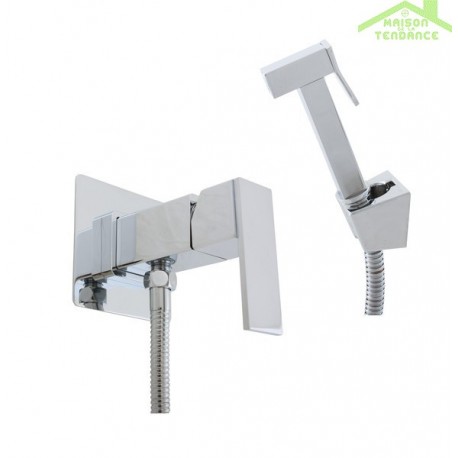 Mitigeur bidet, toilettes encastrable LOIRA laiton chromé avec douchette Mitigeur bidet, toilettes encastrable LOIRA laiton chromé avec douchette