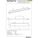 Porte-serviettes radiateur blanc RAWELL 61x4,8x14cm