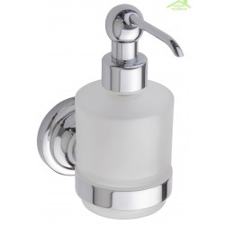 Distributeur de savon liquide en verre et en chrome-or RETRO  7,35x15x13,5 cm / 200 ml